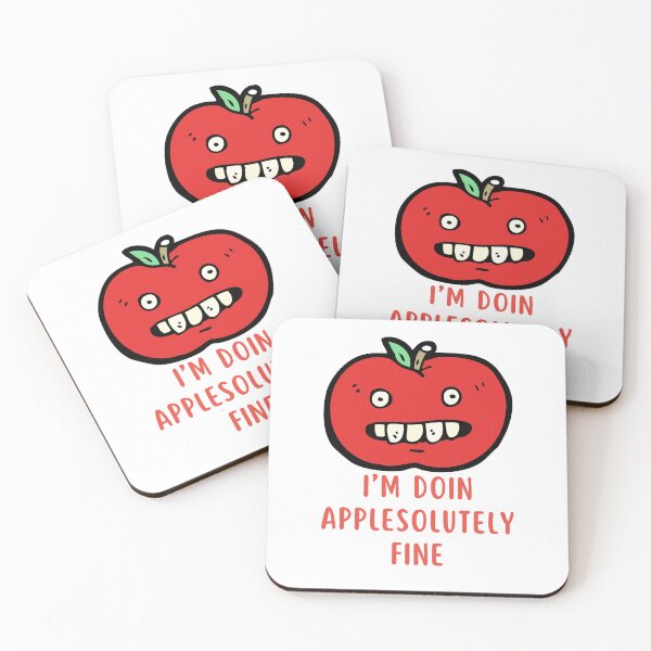 Item preview, i'm doin applesolutely fine - apple pun design designed and sold by Alyn8.