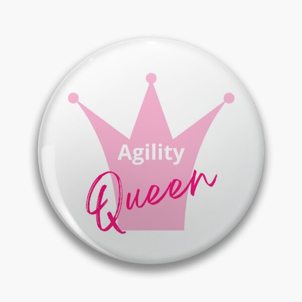 Item preview, Queen of agility in English with a pink crown designed and sold by PausePapote.