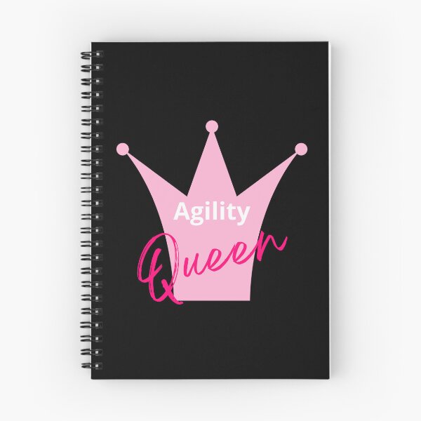 Item preview, Queen of agility in English with a pink crown designed and sold by PausePapote.