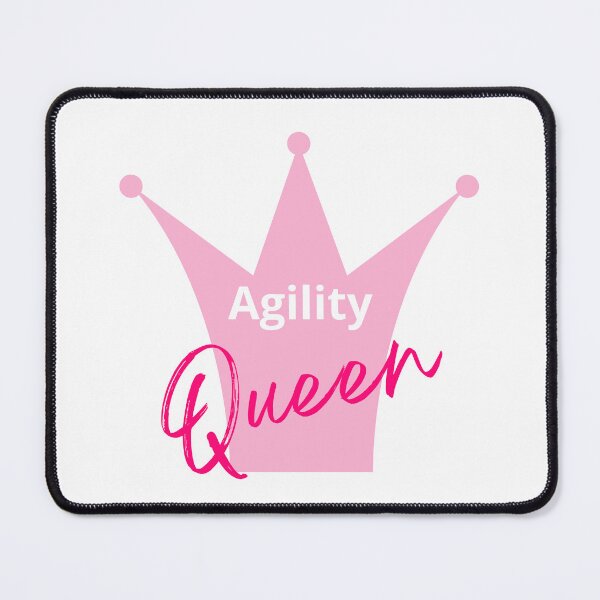Item preview, Queen of agility in English with a pink crown designed and sold by PausePapote.
