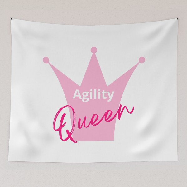 Item preview, Queen of agility in English with a pink crown designed and sold by PausePapote.