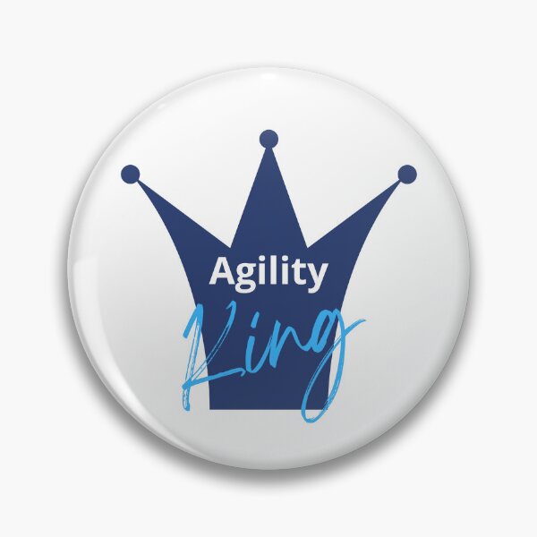 Item preview, King of agility in English with a blue crown designed and sold by PausePapote.
