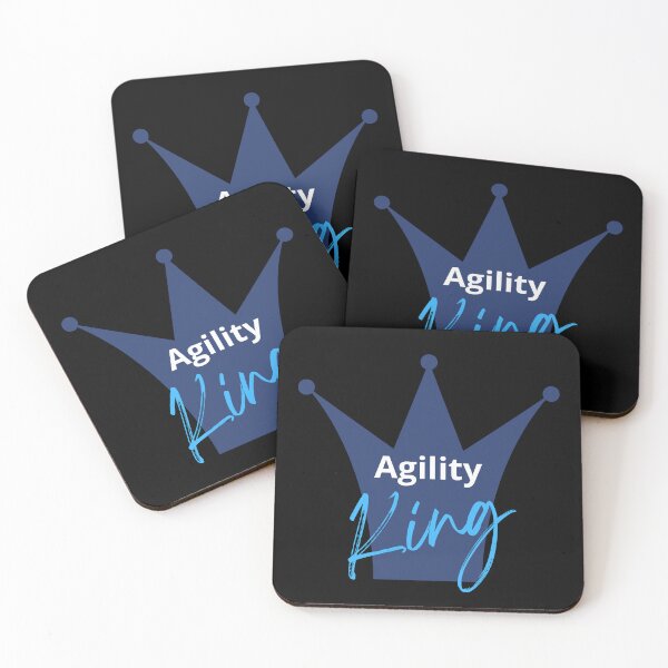 Item preview, King of agility in English with a blue crown designed and sold by PausePapote.
