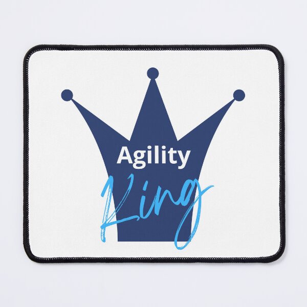 Item preview, King of agility in English with a blue crown designed and sold by PausePapote.
