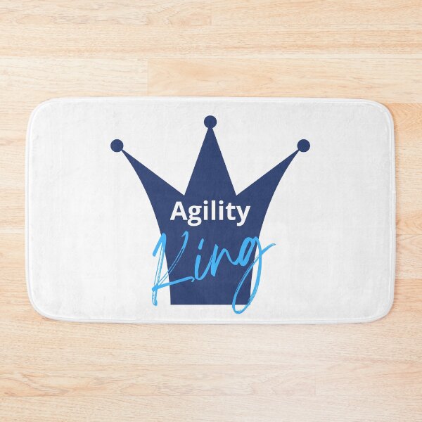 Item preview, King of agility in English with a blue crown designed and sold by PausePapote.
