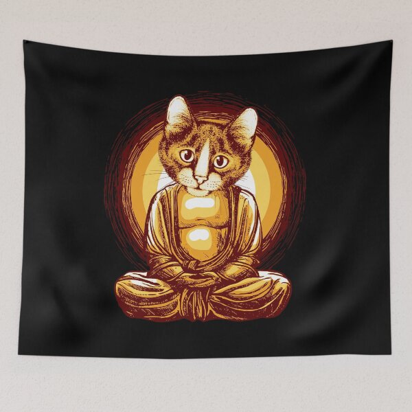 Item preview, Sitting Buddha Cat Meditating designed and sold by Delightfully Cynical.