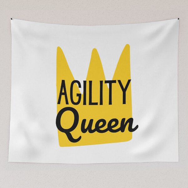 Item preview, Queen of agility in English with a yellow crown designed and sold by PausePapote.