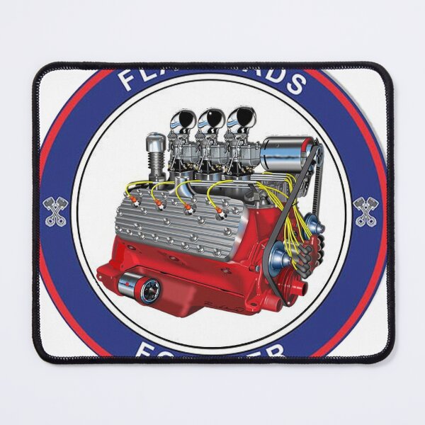 Item preview, flatheads forever red v8 engine american car hot ro designed and sold by hotrodspirit.