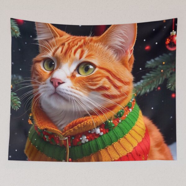 Item preview, Ginger cat in a sweater designed and sold by M-Y-A-R-T-.