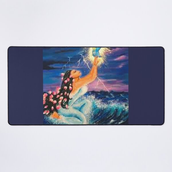 Item preview, yamuna devi reaching for krishnas feet designed and sold by ritusdesigns.