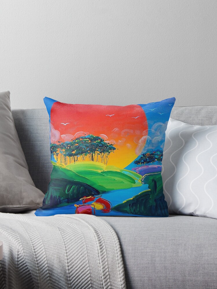 Thumbnail 1 of 4, Pillow, Paintings by Peter Max | Pop Art designed and sold by HobertShoop.