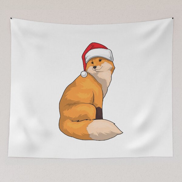 Item preview, Fox Christmas Santa hat designed and sold by Snabdesign84.