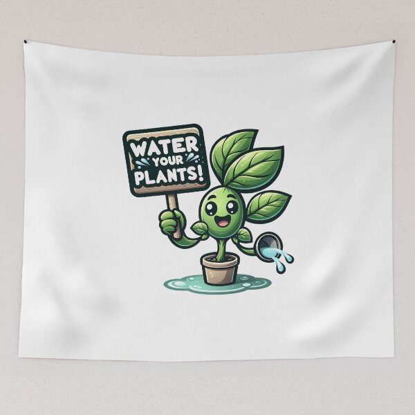 Item preview, Cheerful Leafy Watering Alert: Plant Water Reminder Sticker designed and sold by NexaArts.