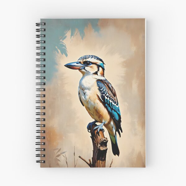 Aperçu de l'œuvre Kookaburra assis, Art de la peinture de Kookaburra créée et vendue par TheRedPixels.