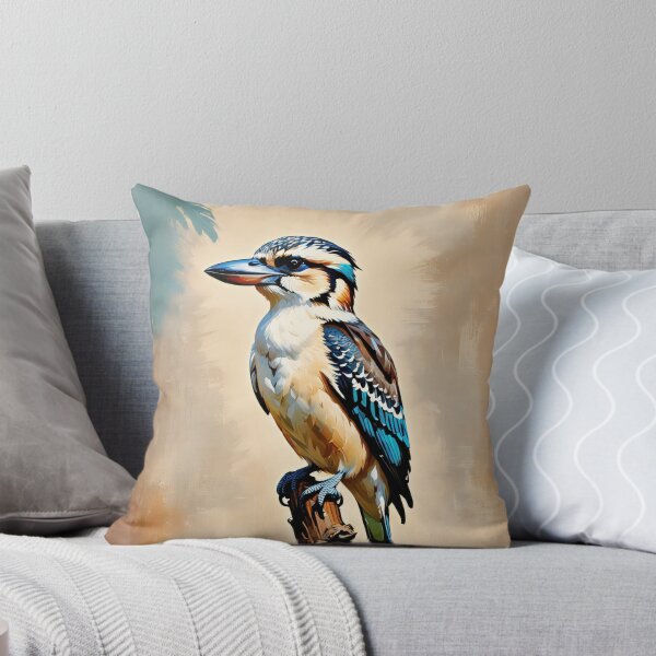 Artikelvorschau, Kookaburra sitzend, Malkunst von Kookaburra entworfen und verkauft von TheRedPixels.