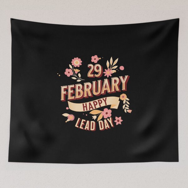 Item preview, "Floral Leap Day Celebration - Blooming February 29th Greeting" designed and sold by ChromaticBlend.
