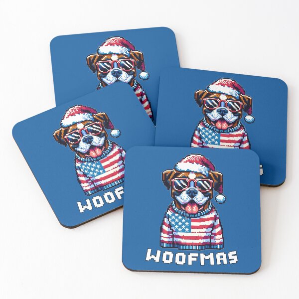 Item preview, Happy Boxer Dog in Ugly Christmas USA flag Festive Sweater | Merry Woofmas  designed and sold by TheMostLikely.