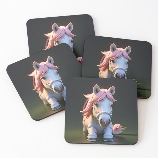 Item preview, Cute Little Pink and White Pony designed and sold by Mothrrr.