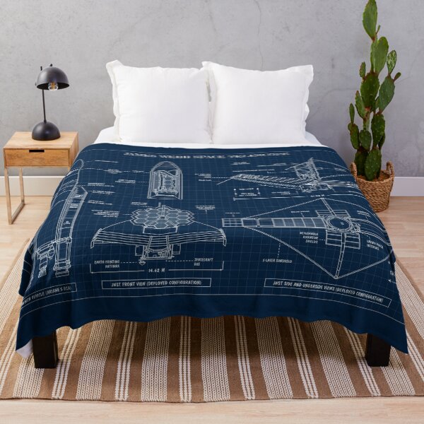 Item preview, James Webb Space Telescope (Navy Blueprint) designed and sold by BGALAXY.