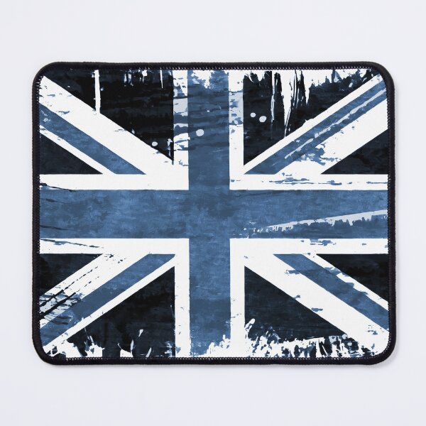 Artikelvorschau, Distressed Union Jack-Flagge in Blautönen entworfen und verkauft von SW-Graphics.