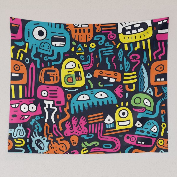 Item preview, Monsters - Colorful Doodle Art designed and sold by ColorConsole.