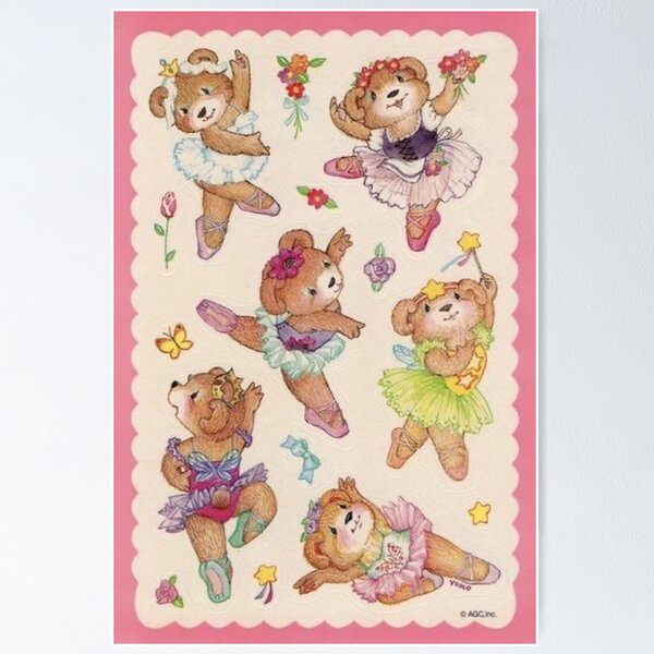 Item preview, coquette ballerina bears designed and sold by FilmKitty.