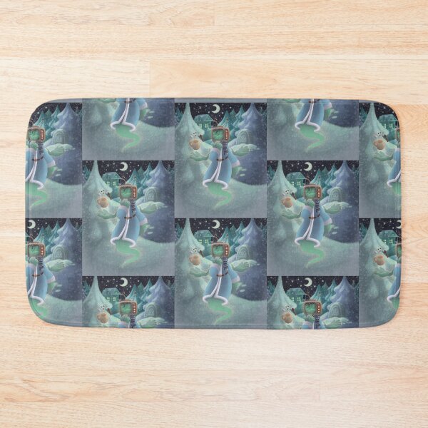 Item preview, Cold blue static; Tv head design hot chocolate and snow in a winter holiday  designed and sold by Jack'o Bee.