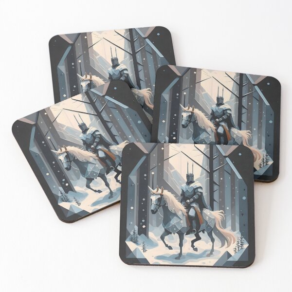 Item preview, Geometric Knight's Ride: Enchanted Winter Forest designed and sold by DragonRealms.