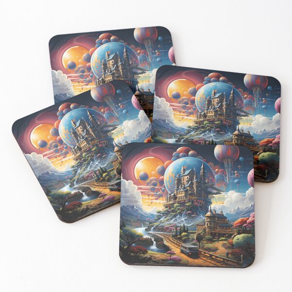 Item preview, Celestial Citadel: Fantasy Landscape with Skyward Castle designed and sold by CreationP.