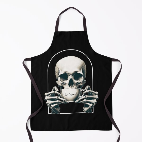 Item preview, Distressed Skeleton Vintage Skull Drinking Latte Hot Coffee designed and sold by Sasikharn.