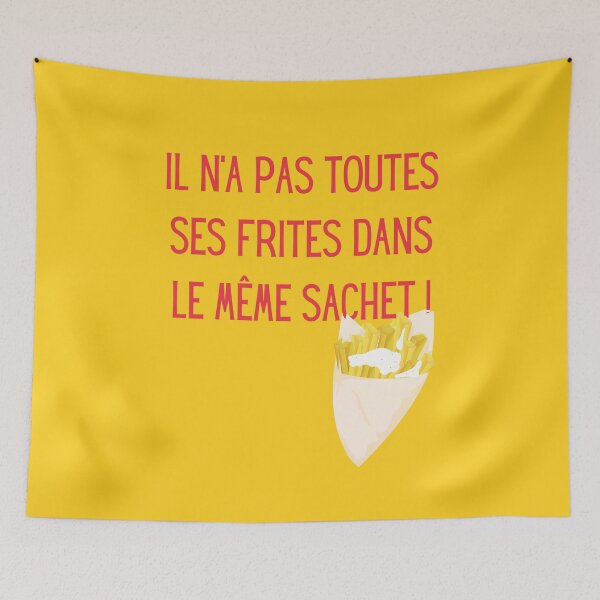 Item preview, He doesn't have all his fries in the same bag - Belgian humor designed and sold by PausePapote.