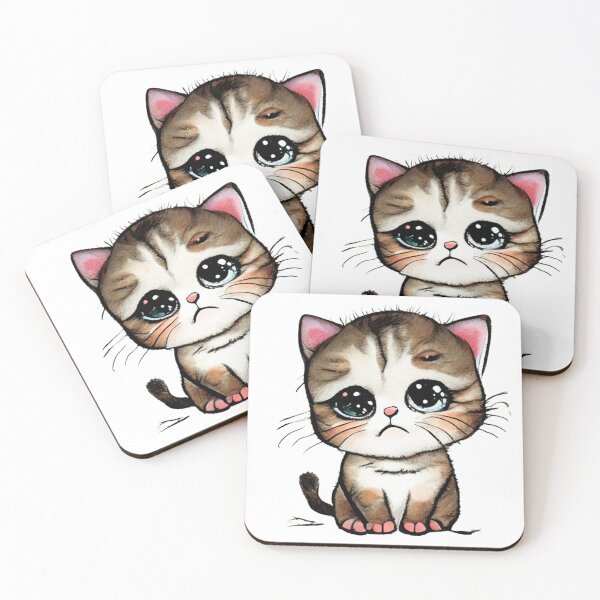 Item preview, CUTE CAT crying designed and sold by 123JUST4U.