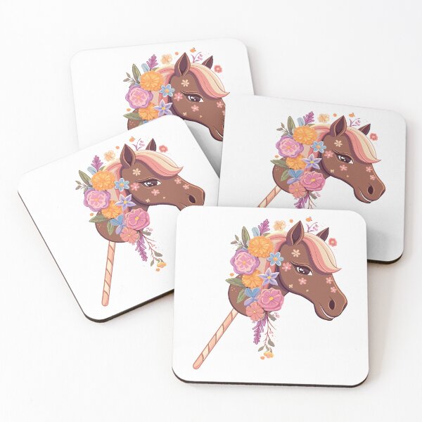 Item preview, Cute Hobby Horse with flowers designed and sold by KIBBYKO.