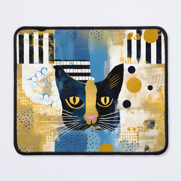 Item preview, Cool Black Cat on Geometric Background designed and sold by Miriam-Feyga Bunimovich.