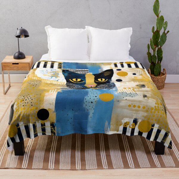 Item preview, Cool Black Cat on Geometric Background designed and sold by Miriam-Feyga Bunimovich.