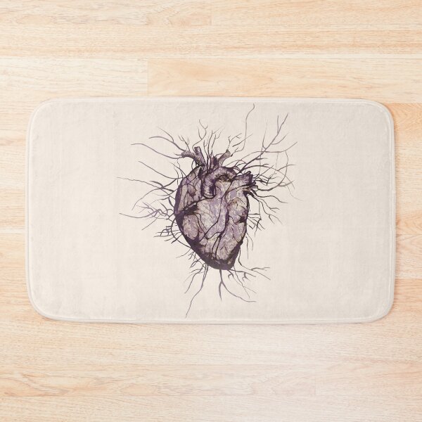 Item preview, Vintage Human heart and veins, arteries, blood, illustration art, dark, purple  designed and sold by Collagedream.