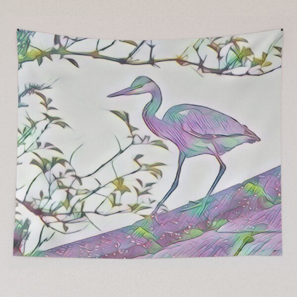 Item preview, Hungry Heron In Watercolour designed and sold by Fearless-Fox.