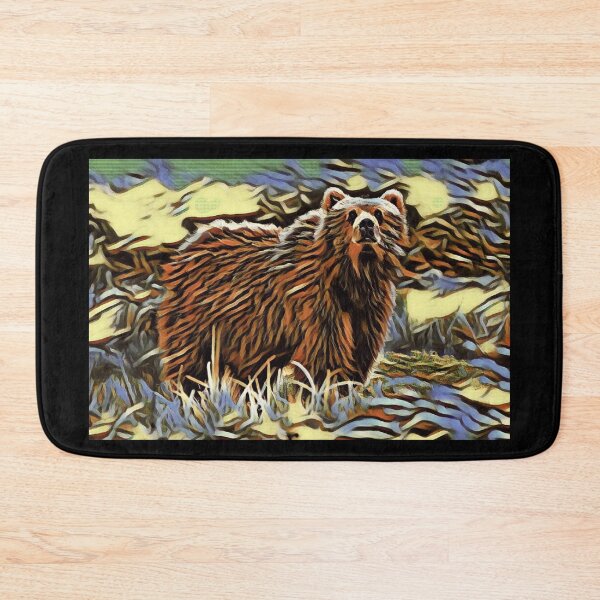 Item preview, Cool Kodiak Bear Grazer - Watercolor Print designed and sold by TGAL2.