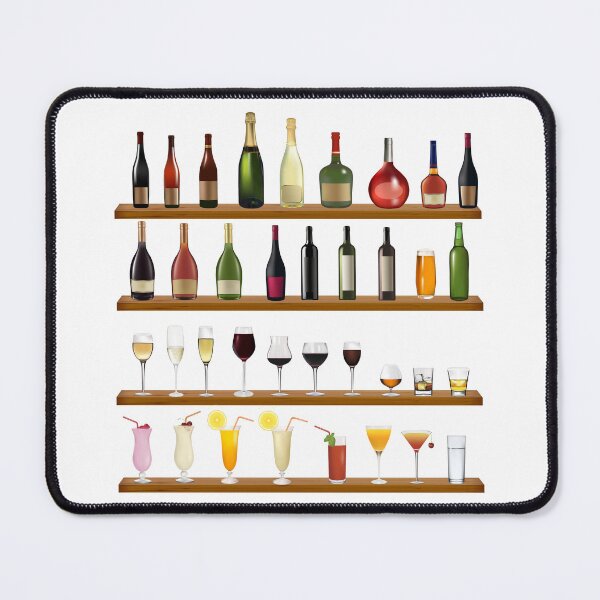 Item preview, Drinks at a Bar - Bottles and Glasses designed and sold by DesignsByElias.