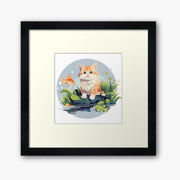 Item preview, cat in the garden designed and sold by PhaiCreate.