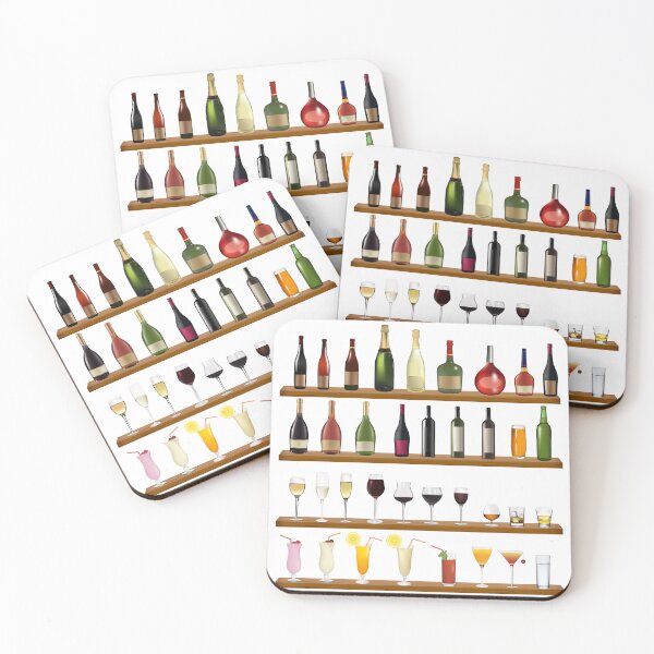 Item preview, Drinks at a Bar - Bottles and Glasses designed and sold by DesignsByElias.