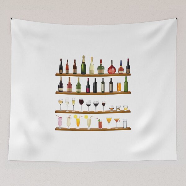 Item preview, Drinks at a Bar - Bottles and Glasses designed and sold by DesignsByElias.