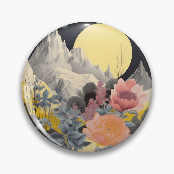 Item preview, Negative Effect Collage Style Landscape of Nature, Flowers and Mountains designed and sold by Je-we.