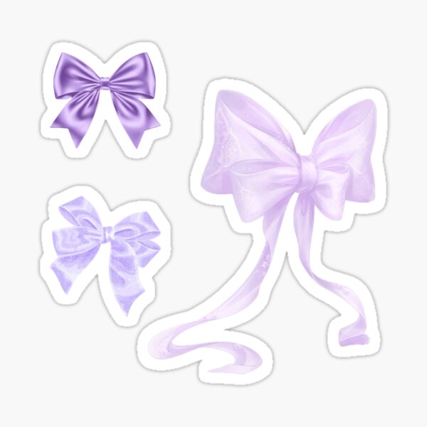 Item preview, purple bows sticker pack designed and sold by audreycore.