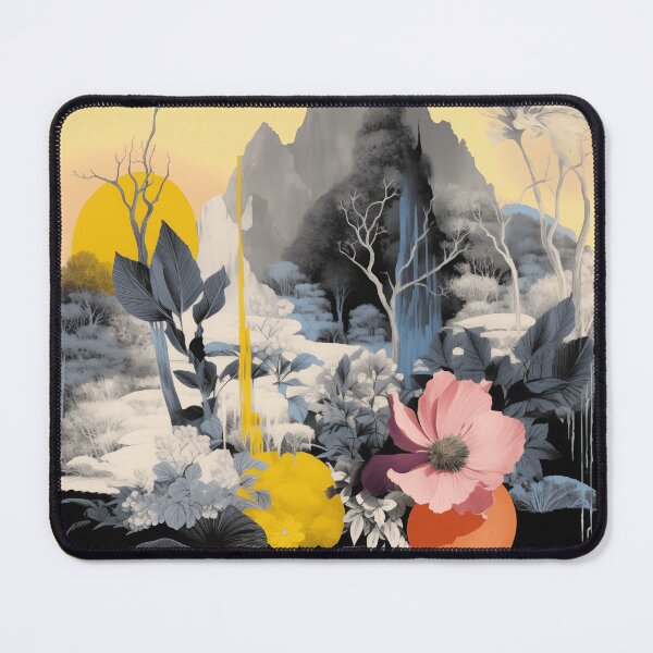 Item preview, Negative Effect Collage Style Landscape of Nature, Flowers and Mountains designed and sold by Je-we.