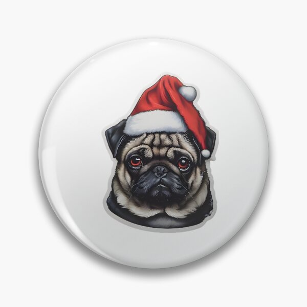 Item preview, Pug Santa designed and sold by HOMETOWN86.