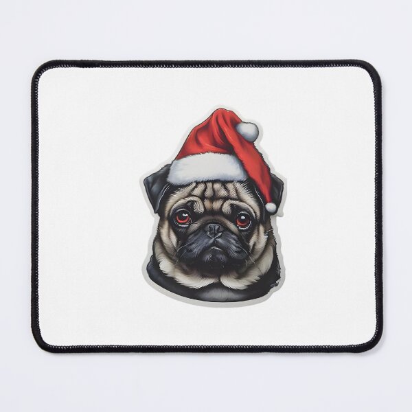 Item preview, Pug Santa designed and sold by HOMETOWN86.