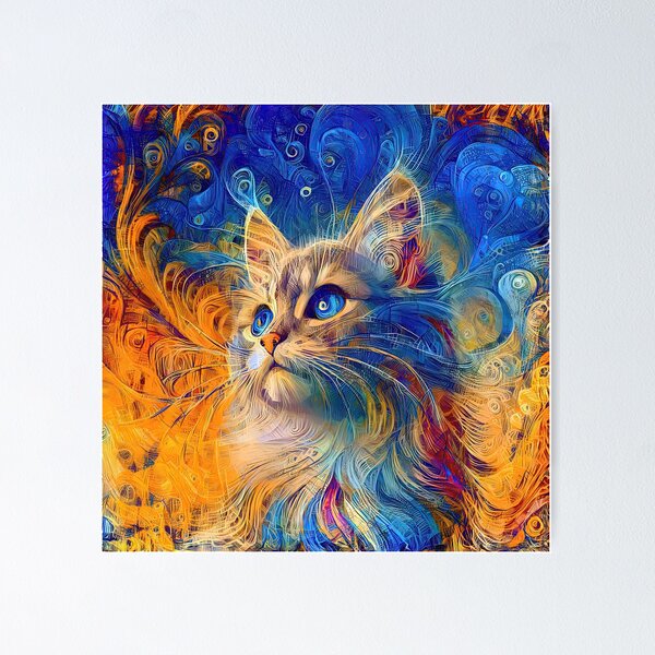 Item preview, Abstractions of abstract abstraction of cat. DeepDream #4431711834949 designed and sold by blackhalt.