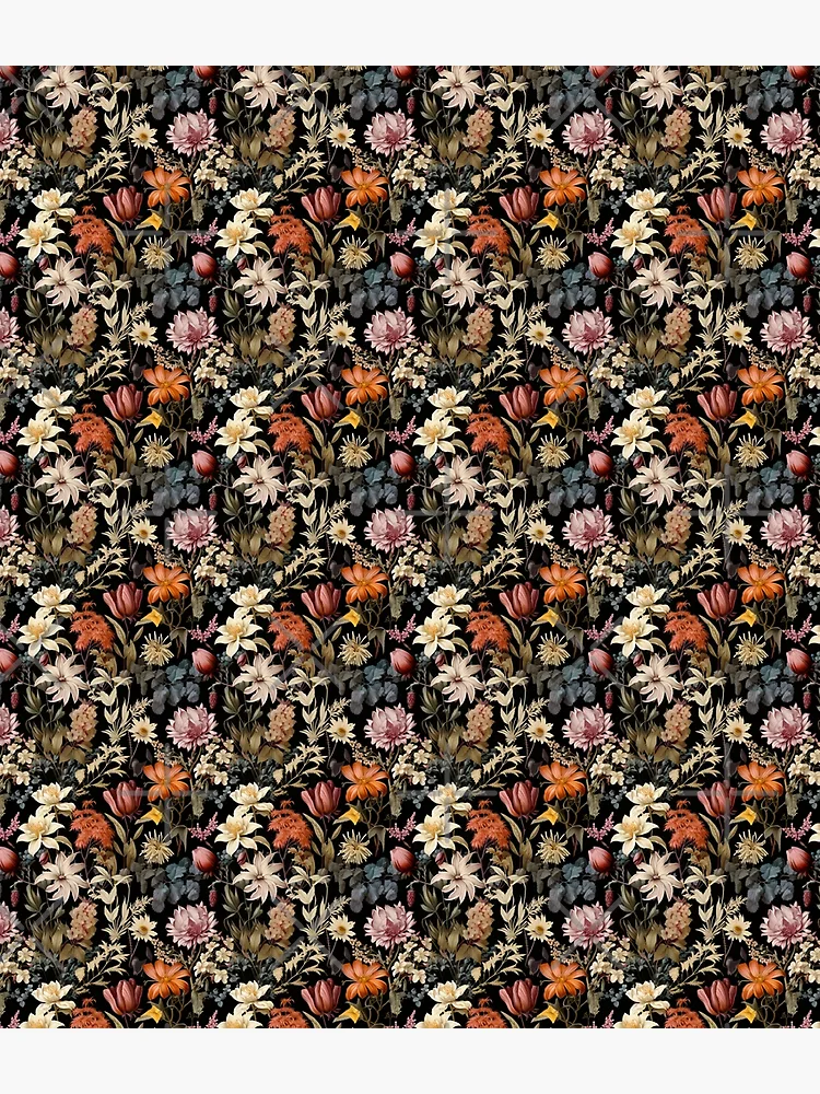 Thumbnail 3 of 3, Backpack, Floral Pattern Repeating - Style 4 designed and sold by Eddie Chester.