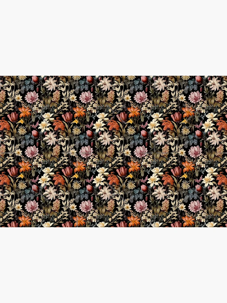 Thumbnail 6 of 6, Bath Mat, Floral Pattern Repeating - Style 4 designed and sold by Eddie Chester.